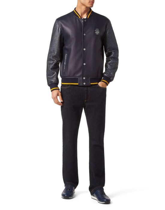 кожаная куртка  WACC-MLB1765-BLE075P_24 фотография