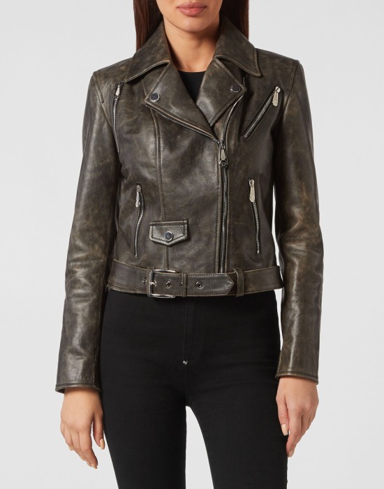 кожаная куртка  FACC-WLB1010-PLE010N_02 фотография