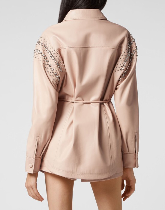 кожаная куртка  из америки вид сбоку