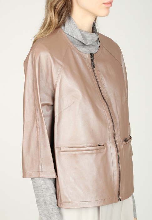 кожаная куртка  для взрослого возраста с изнаночной стороны