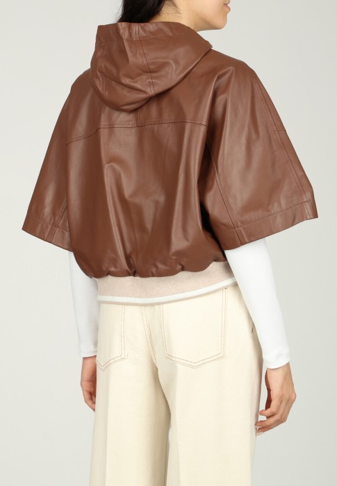 кожаная куртка  из италии вид сбоку