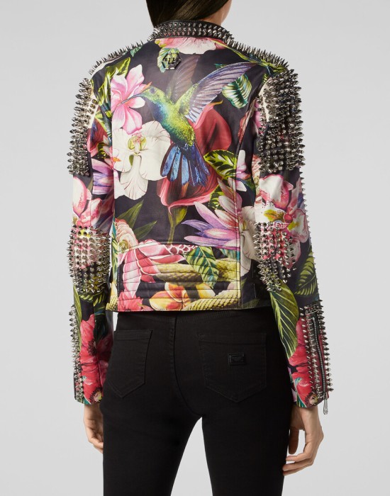 кожаная куртка  из америки вид сбоку