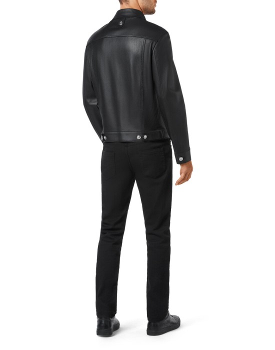 кожаная куртка  от бренда billionaire вид слева