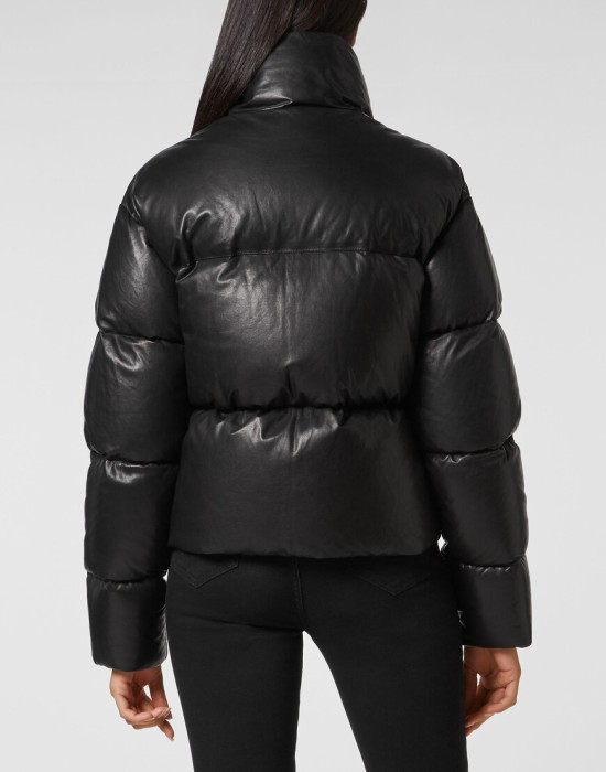 кожаная куртка  из америки вид сбоку