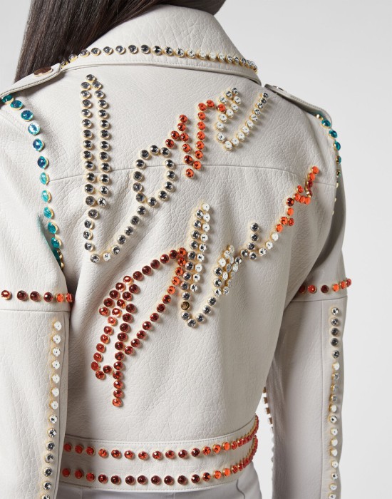 кожаная куртка  из америки вид сбоку