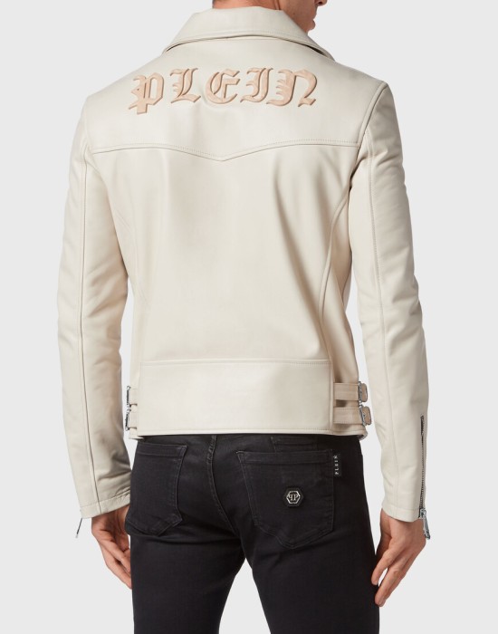 кожаная куртка  из америки вид сбоку