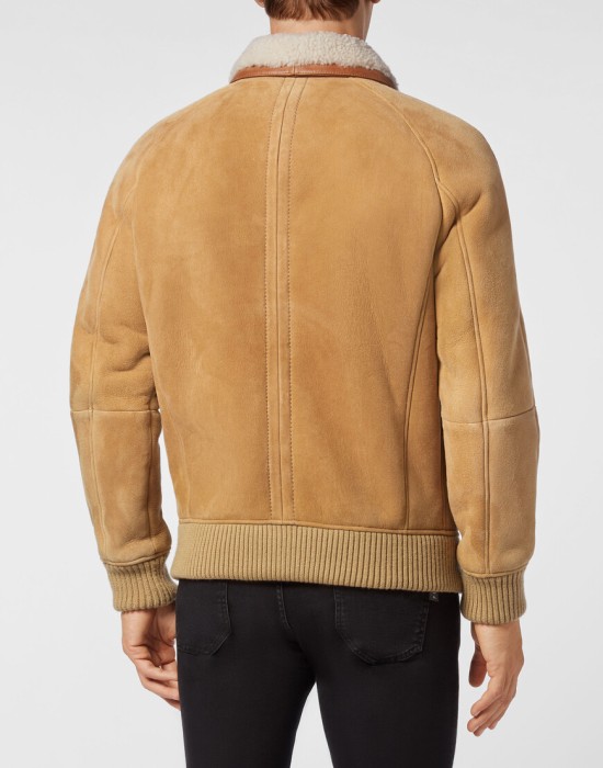 кожаная куртка  из америки вид сбоку