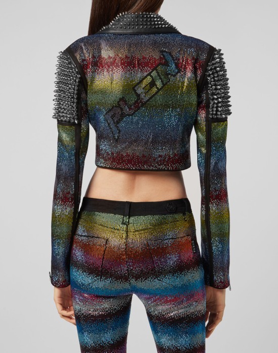 кожаная куртка  из америки вид сбоку