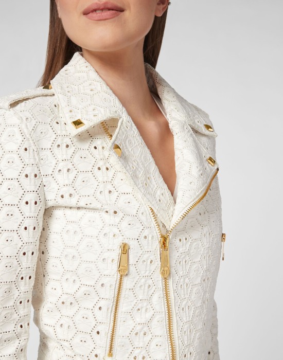 кожаная куртка  из америки вид сбоку