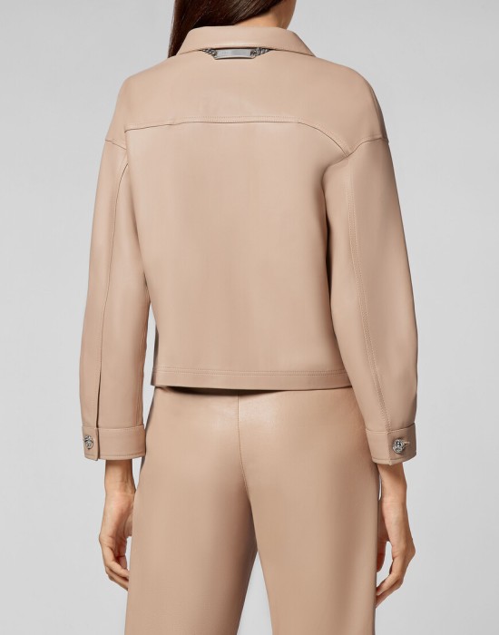 кожаная куртка  из америки вид сбоку