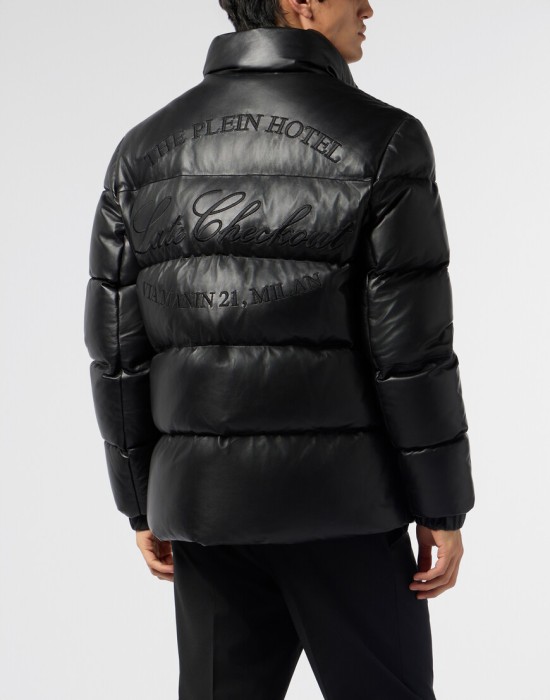 кожаная куртка  из америки вид сбоку