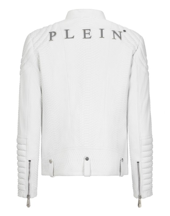 кожаная куртка  от бренда philipp plein вид слева
