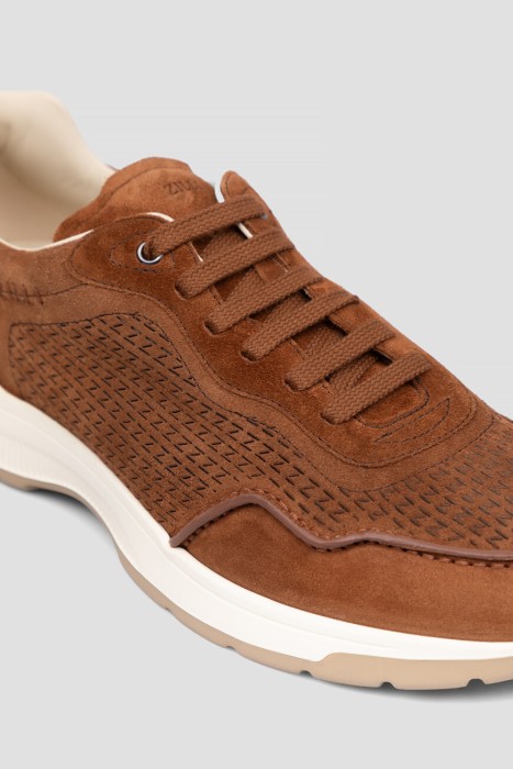 кроссовки  модель laser z running из кожи спереди