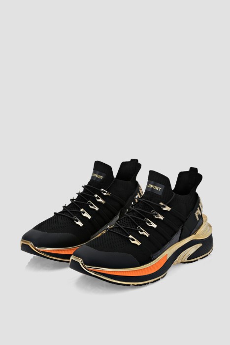 кроссовки  модель runner chrome surfer от бренда plein sport вид слева