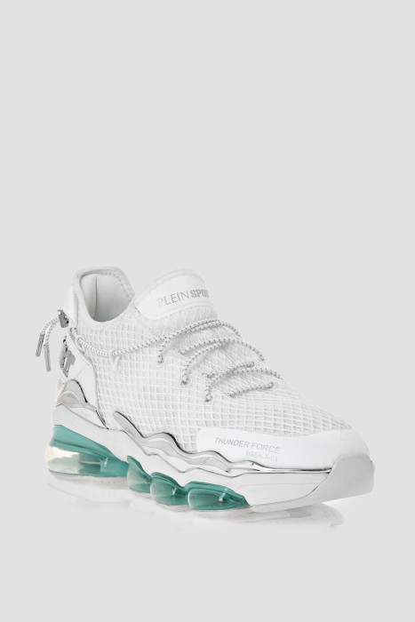 кроссовки  модель thunder force genx 01: runner edition из льна спереди