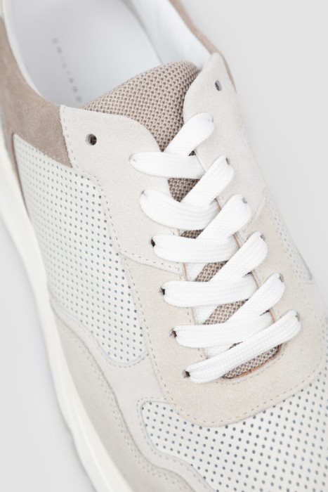 кроссовки  из льна спереди