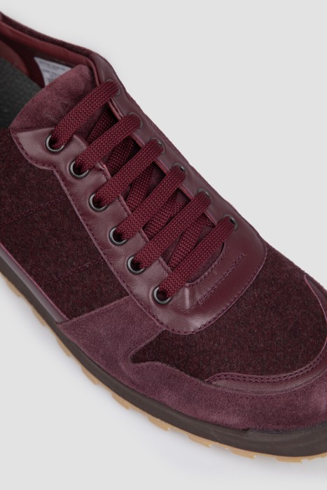 кроссовки  из льна спереди