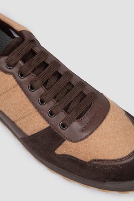 кроссовки  из льна спереди