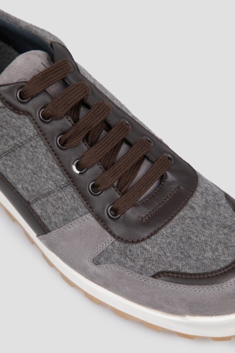 кроссовки  из льна спереди