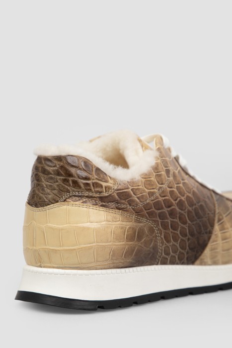 кроссовки  из кожи спереди