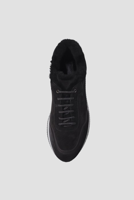 кроссовки  из кожи спереди