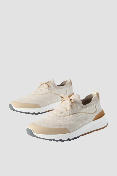 кроссовки  из хлопка спереди