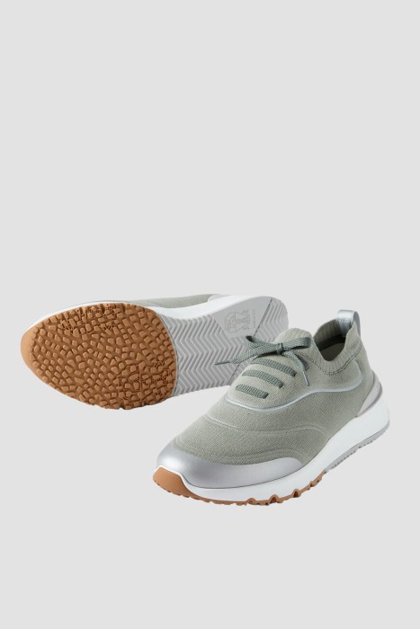 кроссовки  из хлопка спереди