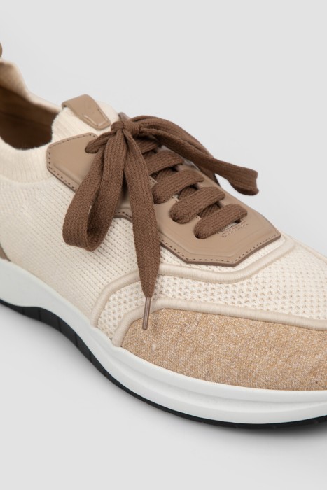 кроссовки  из хлопка спереди