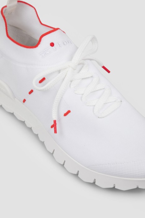 кроссовки  из хлопка спереди