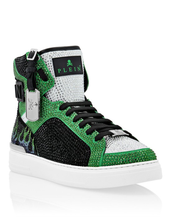 кроссовки  от бренда philipp plein вид слева