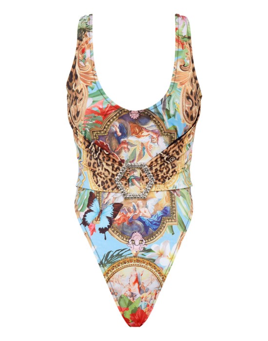 купальник сплошной  от бренда philipp plein вид слева