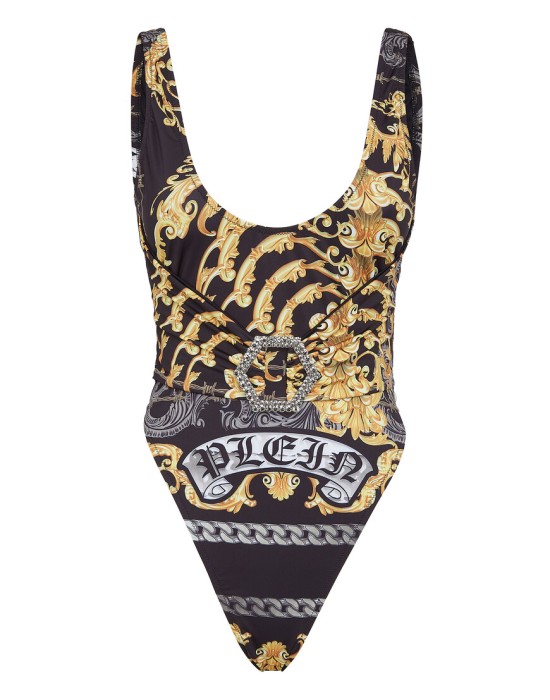 купальник сплошной  от бренда philipp plein вид слева