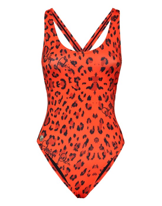 купальник сплошной  от бренда philipp plein вид слева