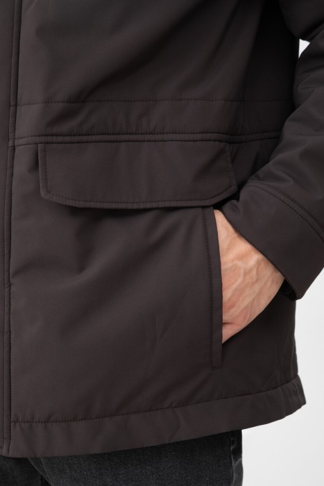 куртка  модель field из коллекции performa essential из кожи спереди