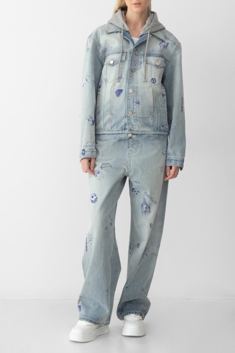 куртка  модель из эксклюзивной коллекции из хлопка спереди