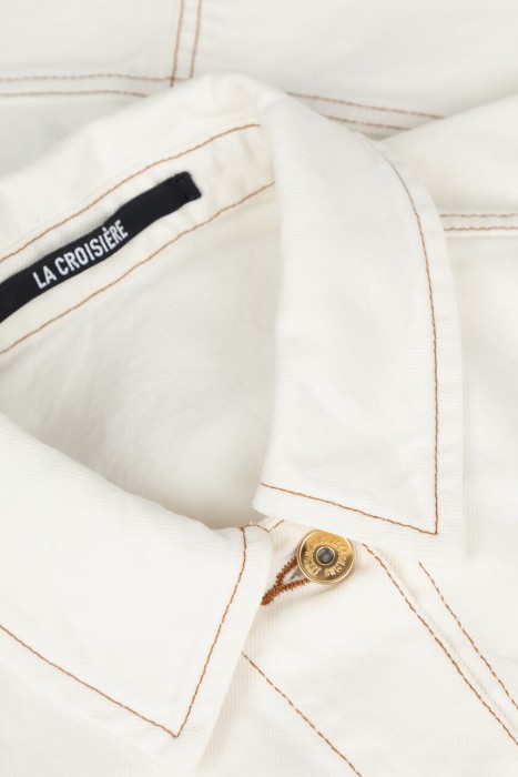 куртка  модель le de-nimes из хлопка спереди