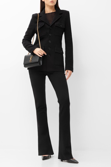 куртка  модель saharienne из шерсти спереди