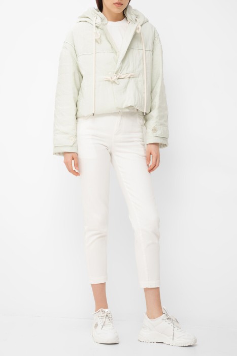 куртка  модель whitepearl из шелка спереди