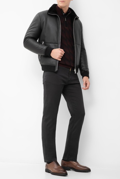 куртка  из кожи спереди