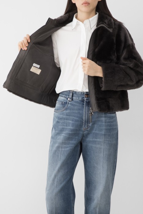 куртка  из кожи спереди