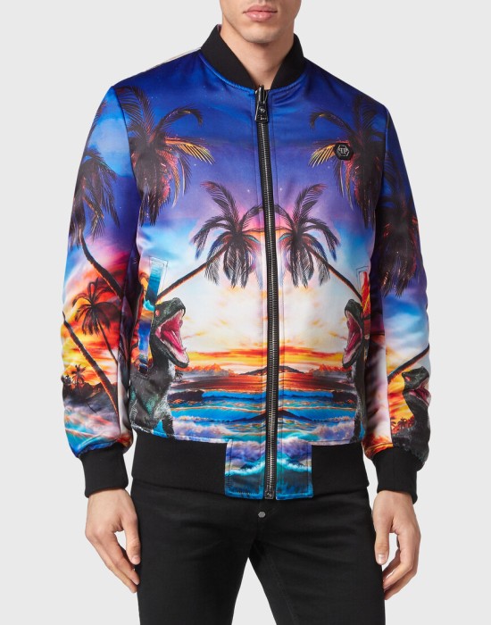 куртка  от бренда philipp plein вид слева