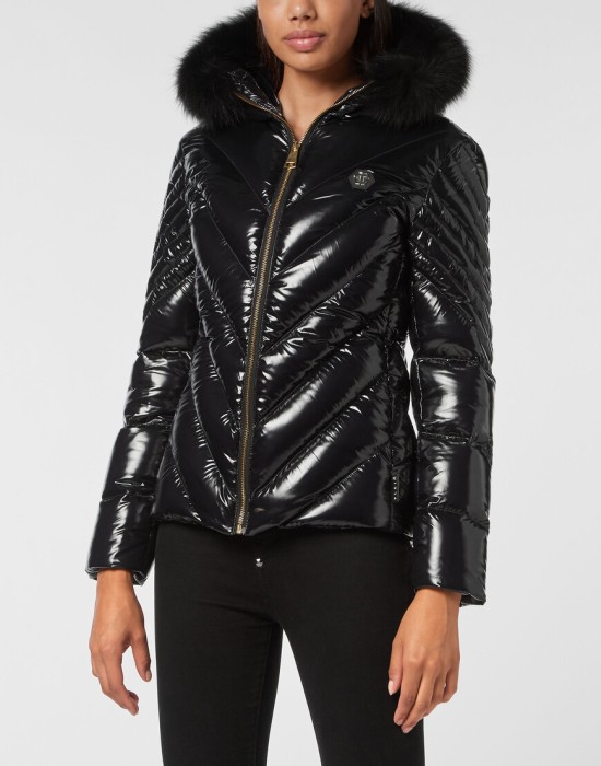 куртка  от бренда philipp plein вид слева