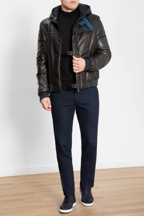 куртка  из кожи спереди