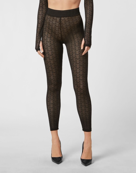 леггинсы  от бренда philipp plein вид слева