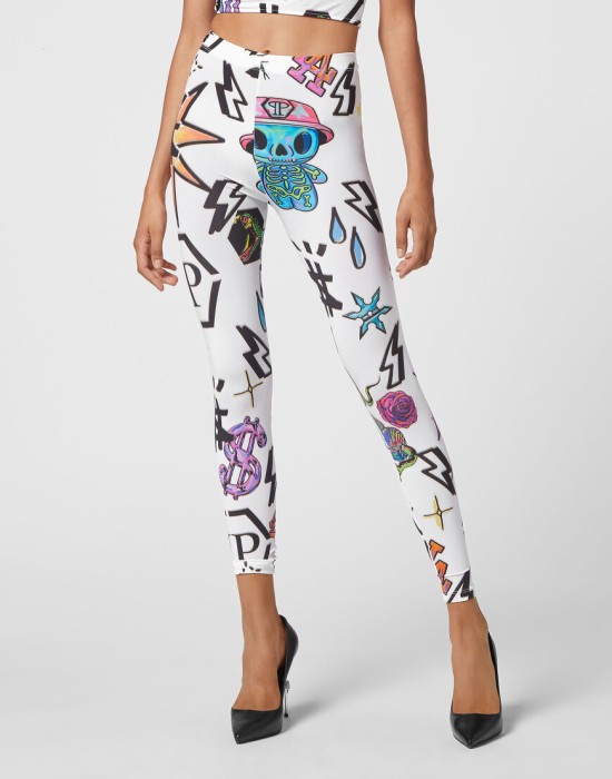 леггинсы  от бренда philipp plein вид слева