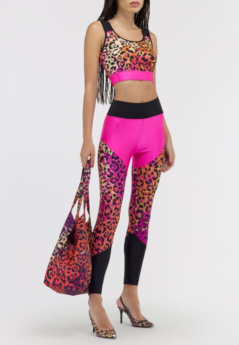 легинсы  от бренда just cavalli вид слева