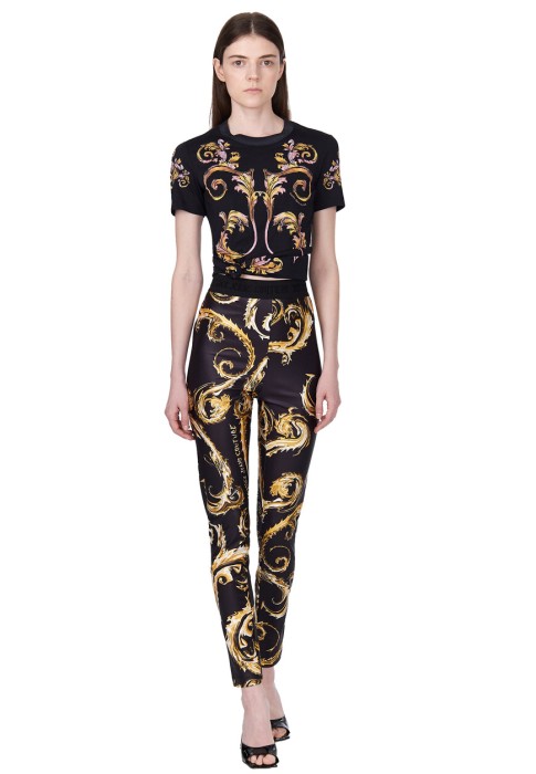 легинсы  от бренда versace jeans couture вид слева