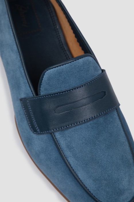 лоферы  модель monza из эксклюзивной коллекции из льна спереди