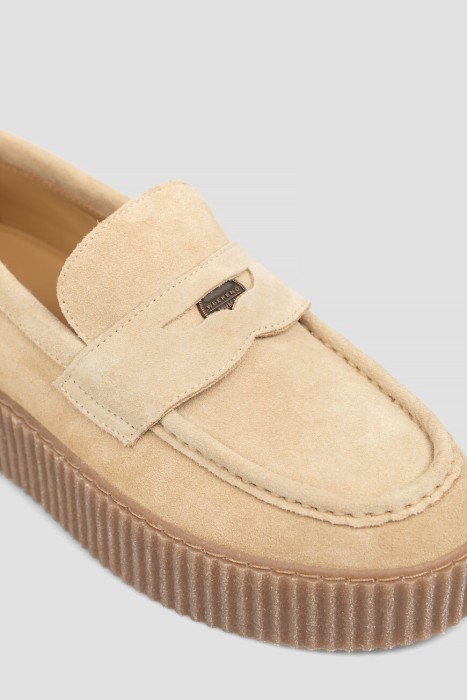 лоферы  из льна спереди