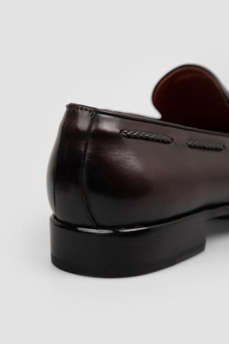 лоферы  из льна спереди